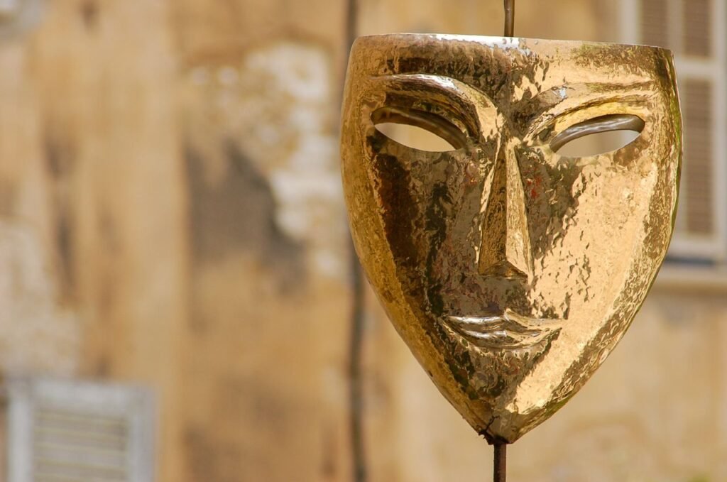image of a theatrical mask by jan van der wolf 